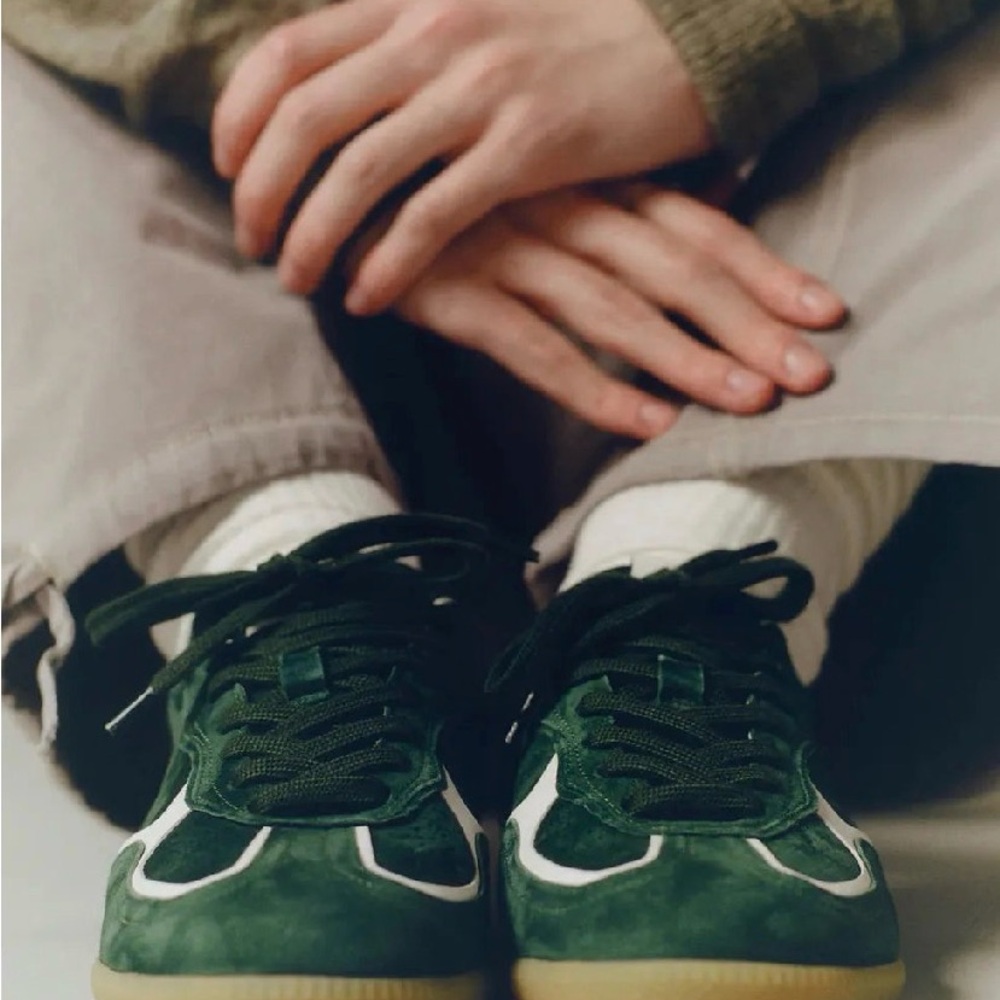 ALOHAS Green and White Sneakers